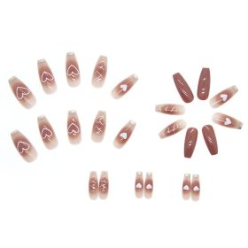 Ice Through Blush Wear Nail Sweet Ice Pomelo Heart Cream White Manicure