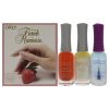 The Original French Manicure Kit Rose by Orly for Women - 4 Pc Kit 0.3oz Top2 Botton Base Coat Plus Topcoat, 0.3oz Nail Lacquer - White Tips