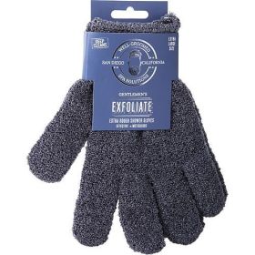 SPA ACCESSORIES by Spa Accessories GENTLEMANS EXFOLIATE EXTRA ROUGH SHOWER GLOVES (XL SIZE) - CHARCOAL