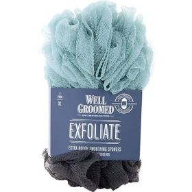 SPA ACCESSORIES by Spa Accessories EXFOLIATE EXTRA ROUGH SMOOTHING SPONGES 2 PACK - CHARCOAL/MARINE MIST
