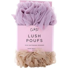 SPA ACCESSORIES by Spa Accessories SKIN SOFTENING SPONGES 2 PACK (MAUVE/BEIGE)