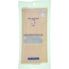 SPA ACCESSORIES by Spa Accessories SPA SISTER EXFOLIATING SPA TOWEL - BEIGE