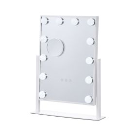 VEVOR Hollywood Vanity Mirror With Lights, 12 Dimmable Bulbs & 3 Color Lighting Modes, Makeup Mirror with Detachable 5X Magnification