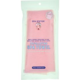 SPA ACCESSORIES by Spa Accessories SPA SISTER EXFOLIATING SPA TOWEL - PINK