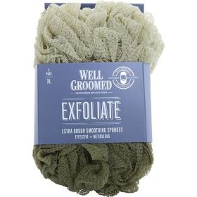SPA ACCESSORIES by Spa Accessories EXFOLIATE EXTRA ROUGH SMOOTHING SPONGES 2 PACK - LIGHT OLIVE/ARMY GREEN