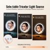 VEVOR 12' Vanity Mirror With Lights LED Makeup Round w/ Smart Touch for Bedroom