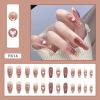 Ice Through Blush Wear Nail Sweet Ice Pomelo Heart Cream White Manicure