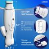 White Baby Nail Trimmer Electric Rechargeable Baby Nail Clippers File with Light for Newborn Infant Toddler Kids Baby Manicure Fingernail Care Set w S