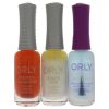 The Original French Manicure Kit Rose by Orly for Women - 4 Pc Kit 0.3oz Top2 Botton Base Coat Plus Topcoat, 0.3oz Nail Lacquer - White Tips