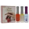 The Original French Manicure Kit Rose by Orly for Women - 4 Pc Kit 0.3oz Top2 Botton Base Coat Plus Topcoat, 0.3oz Nail Lacquer - White Tips