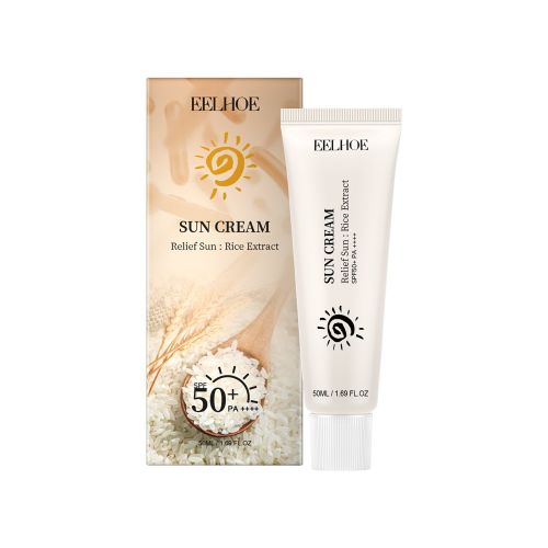 EELHOE Rice Protective Cream For Hydrating And Refreshing Without Greasiness, Provides Natural UV Protection And Sunburn Prevention, And Enhances