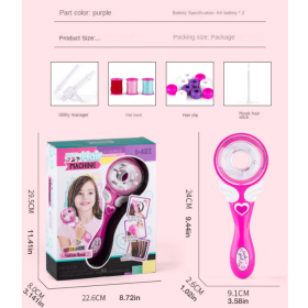 Electric Three-strand Hair Braider Girls Make-up Hair Accessories Pedicure Manicure Set Children's Toys (Items: Hair braider small gift box)