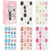120Pcs Candy Child Nail Tips Kids False Nail Girls Cartoon Press on Nails Colorful Festival Full Cover Nails Cute Manicure Tools