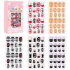 120Pcs Candy Child Nail Tips Kids False Nail Girls Cartoon Press on Nails Colorful Festival Full Cover Nails Cute Manicure Tools