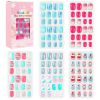 120Pcs Candy Child Nail Tips Kids False Nail Girls Cartoon Press on Nails Colorful Festival Full Cover Nails Cute Manicure Tools