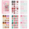 120Pcs Candy Child Nail Tips Kids False Nail Girls Cartoon Press on Nails Colorful Festival Full Cover Nails Cute Manicure Tools