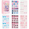 120Pcs Candy Child Nail Tips Kids False Nail Girls Cartoon Press on Nails Colorful Festival Full Cover Nails Cute Manicure Tools