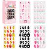 120Pcs Candy Child Nail Tips Kids False Nail Girls Cartoon Press on Nails Colorful Festival Full Cover Nails Cute Manicure Tools