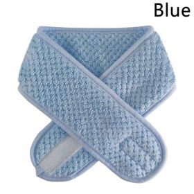 Adjustable Wide Hairband Non-Slip Yoga Spa Bath Shower Makeup Wash Face Cosmetic Headband Women Make Up Accessories (Color: Sky blue, size: Size fits all)
