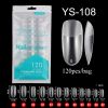 Hot Selling 120pcs Artificial Nails Acrylic Press on Nails Coffin False Nails Clear Fake Nail Tips for Extension Manicure Tool