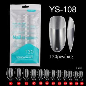 Hot Selling 120pcs Artificial Nails Acrylic Press on Nails Coffin False Nails Clear Fake Nail Tips for Extension Manicure Tool (Color: 108)