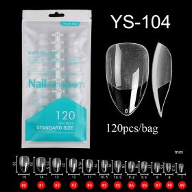 Hot Selling 120pcs Artificial Nails Acrylic Press on Nails Coffin False Nails Clear Fake Nail Tips for Extension Manicure Tool (Color: 104)