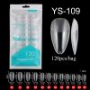 Hot Selling 120pcs Artificial Nails Acrylic Press on Nails Coffin False Nails Clear Fake Nail Tips for Extension Manicure Tool