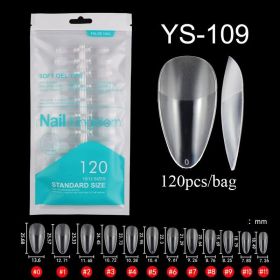 Hot Selling 120pcs Artificial Nails Acrylic Press on Nails Coffin False Nails Clear Fake Nail Tips for Extension Manicure Tool (Color: 109)