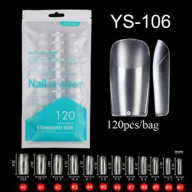 Hot Selling 120pcs Artificial Nails Acrylic Press on Nails Coffin False Nails Clear Fake Nail Tips for Extension Manicure Tool (Color: 106)