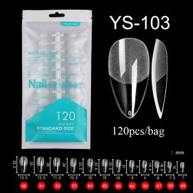 Hot Selling 120pcs Artificial Nails Acrylic Press on Nails Coffin False Nails Clear Fake Nail Tips for Extension Manicure Tool (Color: 103)