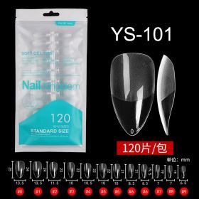 Hot Selling 120pcs Artificial Nails Acrylic Press on Nails Coffin False Nails Clear Fake Nail Tips for Extension Manicure Tool (Color: 101)