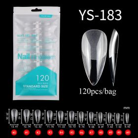 Hot Selling 120pcs Artificial Nails Acrylic Press on Nails Coffin False Nails Clear Fake Nail Tips for Extension Manicure Tool (Color: 183)