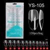 Hot Selling 120pcs Artificial Nails Acrylic Press on Nails Coffin False Nails Clear Fake Nail Tips for Extension Manicure Tool