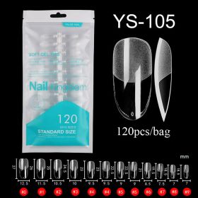 Hot Selling 120pcs Artificial Nails Acrylic Press on Nails Coffin False Nails Clear Fake Nail Tips for Extension Manicure Tool (Color: 105)
