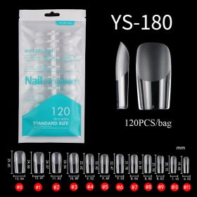 Hot Selling 120pcs Artificial Nails Acrylic Press on Nails Coffin False Nails Clear Fake Nail Tips for Extension Manicure Tool (Color: 180)