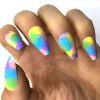 24Pcs Long Ballerina Fake Nail Press On Nails Coffin False Nails with Design Detachable Full Cover Nail Tips Manicure