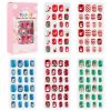 120Pcs Candy Child Nail Tips Kids False Nail Girls Cartoon Press on Nails Colorful Festival Full Cover Nails Cute Manicure Tools