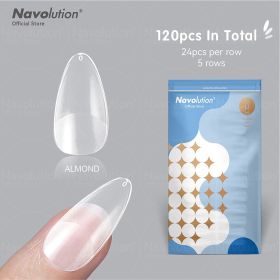 120Pcs False Nails Acrylic Press on Nails Coffin Artificial Nails Clear Fake Nail Tips for Extension Manicure Tool (Color: 109-120)