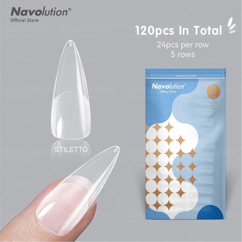 120Pcs False Nails Acrylic Press on Nails Coffin Artificial Nails Clear Fake Nail Tips for Extension Manicure Tool