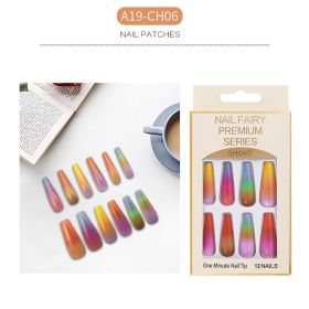 24pcs Long False Nails Rainbow Coffin Fake Nails Full Cover Nails Extension Ballerina Nail Coffin DIY Manicure Tools (Color: Army Green)