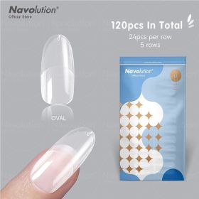 120Pcs False Nails Acrylic Press on Nails Coffin Artificial Nails Clear Fake Nail Tips for Extension Manicure Tool (Color: 105-120)
