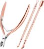 Cuticle Trimmer with Cuticle Pusher and Cutter,Durable Pedicure Manicure Tools