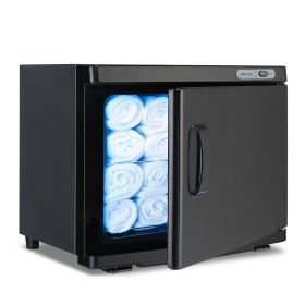 Hot Towel Warmer for Facials Massage, Esthetician Towel Heating Cabinet Black, Aluminum Chamber, Salon Beauty Spa Barbershop Equipment (Color: Black)