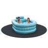 80 x 80 inch hot tub mat, oversized inflatable hot tub mat, waterproof non-slip liner, absorbent spa Floor floor protection mat