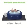 80 x 80 inch hot tub mat, oversized inflatable hot tub mat, waterproof non-slip liner, absorbent spa Floor floor protection mat