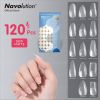 120Pcs False Nails Acrylic Press on Nails Coffin Artificial Nails Clear Fake Nail Tips for Extension Manicure Tool