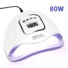 Drying Nails Lamp 80/54w UV LED Lamp For Manicure Nail Dryer Machine Gel Nail Polish Auto Sensing Nail Tools LCD Display
